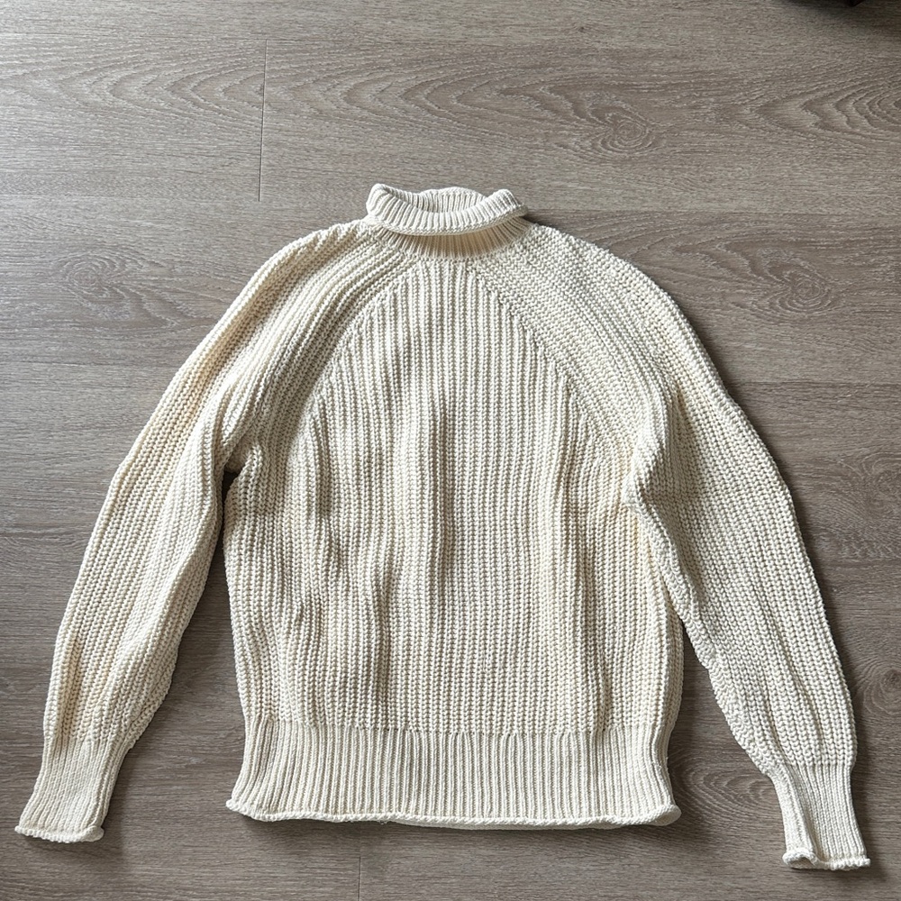 JCrew Cream Roll Neck Sweater